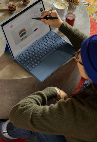a person using a laptop